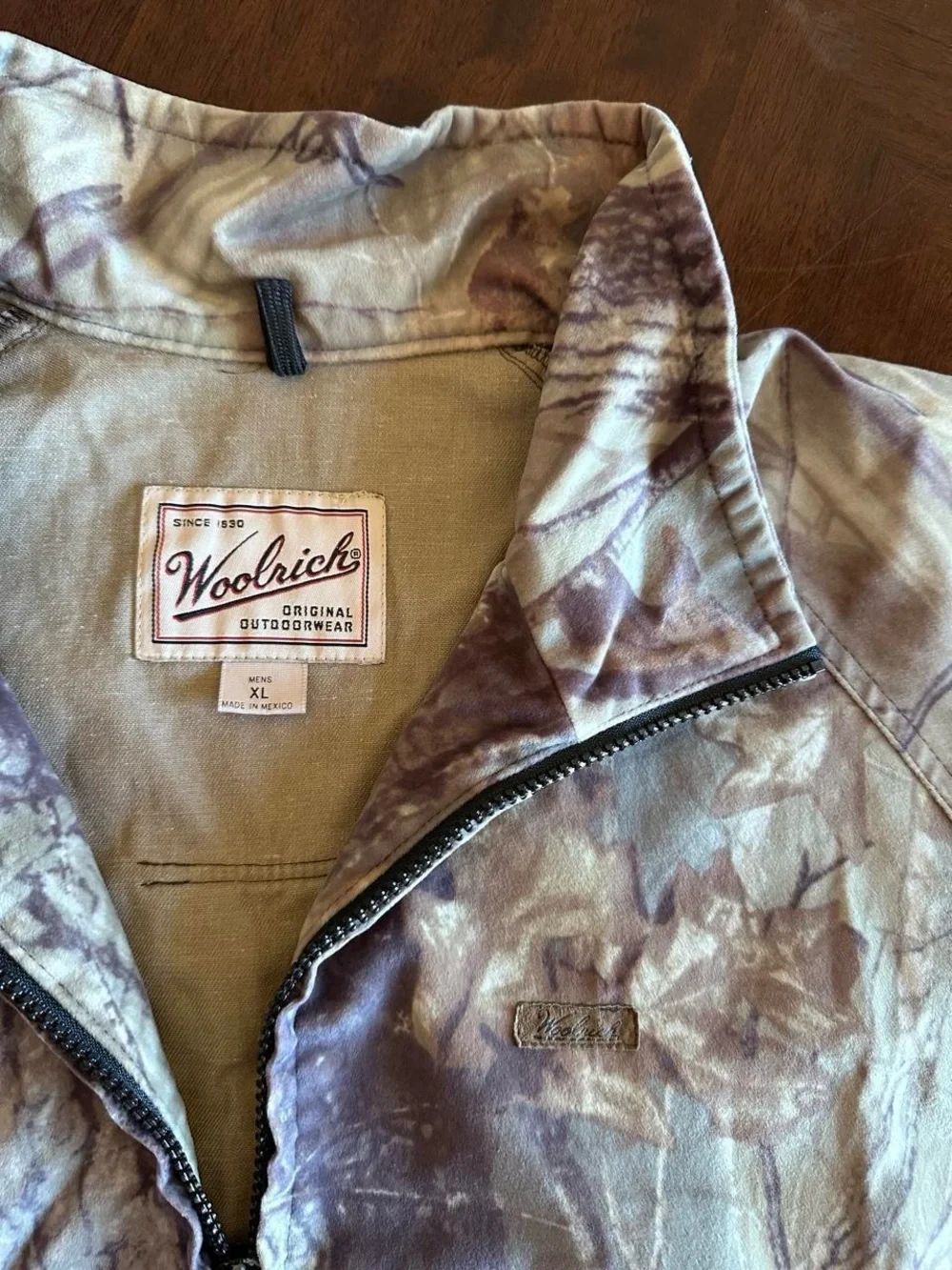Vintage Woolrich Camo Bomber Jacket Faded Green Men’s XL Hunting Outdoor